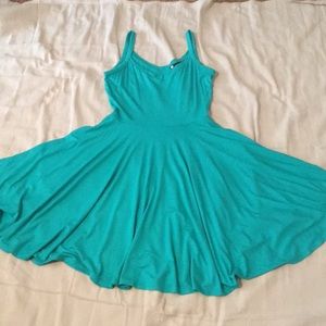Turquoise green tank dress